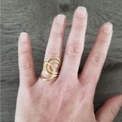 Bague dorée Aïka