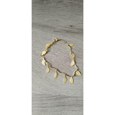 Bracelet de cheville doré Alba