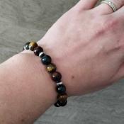 Bracelet "Oeil protecteur" en oeil de Tigre/Taureau/Faucon