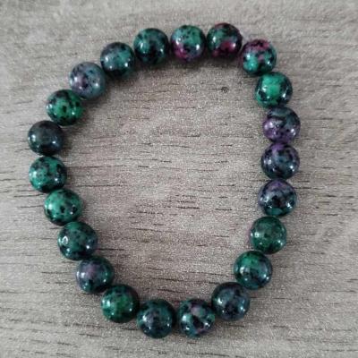 Bracelet "Enthousiasme" en Rubis Zoïsite