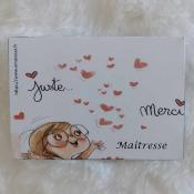 Carte-bracelet juste merci Maîtresse