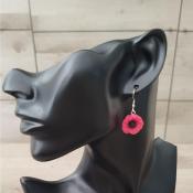 Pendantes argentées Coquelicot