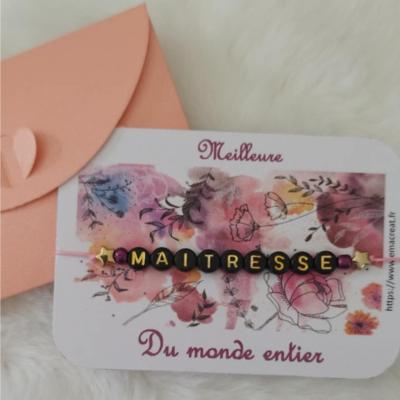 Carte-bracelet Meilleure Maîtresse