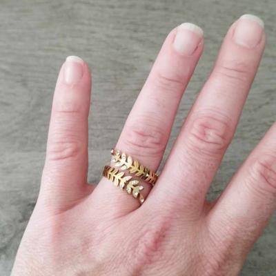 Bague dorée Aya