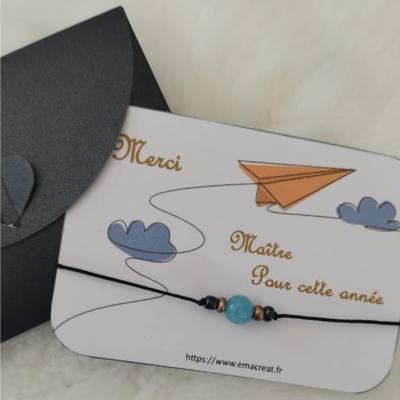 Carte-bracelet merci Maître