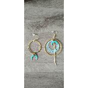 Pendantes dpareilles dores Nora
