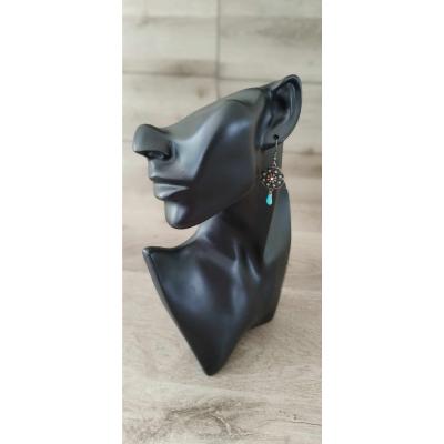 Pendantes bronze et turquoise Lydia