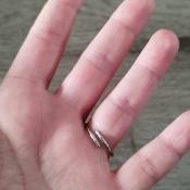 Bague argentée coeur
