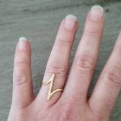 Bague dore Ma