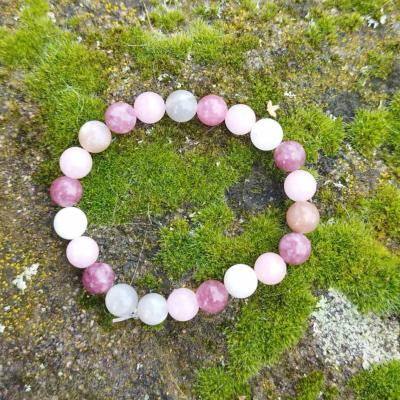 Bracelet "Ménopause" en Pierre de Lune, Kunzite et Lépidolite