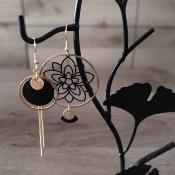 Pendantes dores dpareilles Sue