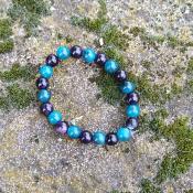 Bracelet "Perte de poids" en Apatite et Charoïte