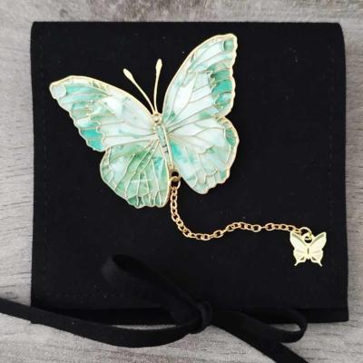 Marque page Papillon vert