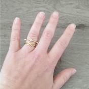 Bague dorée Linoa