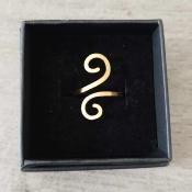 Bague dore Dalia