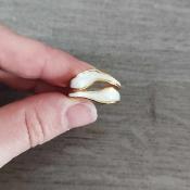 Bague dorée blanche Elya