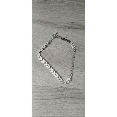 Bracelet de cheville argenté Clara