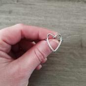Bague argentée coeur