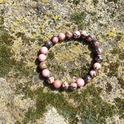 Bracelet "Soin" en Rhodonite