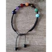 Bracelet macramé "Harmonisation et Guérison" 7 chakras
