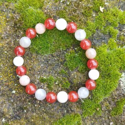 Bracelet "Fertilité" en Cornaline et Pierre de Lune