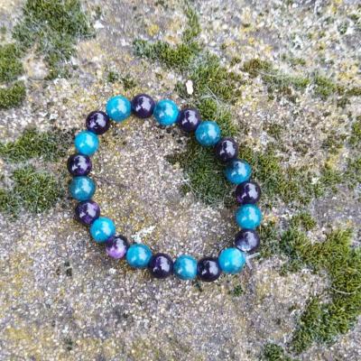 Bracelet "Perte de poids" en Apatite et Charoïte