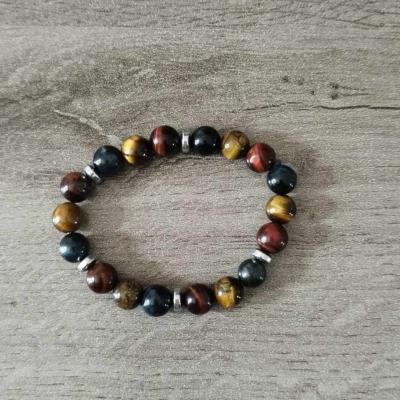 Bracelet "Oeil protecteur" en oeil de Tigre/Taureau/Faucon