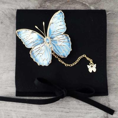 Marque page Papillon bleu