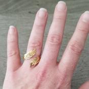 Bague dore Alya