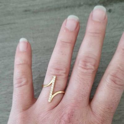 Bague dorée Maé