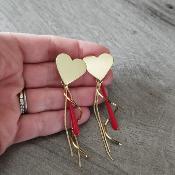 Pendantes dorées Amour