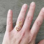 Bague dorée Dalia
