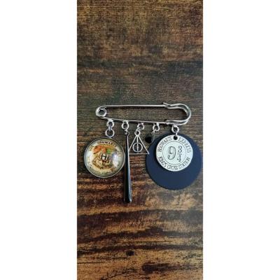 Broche argentée Harry Potter