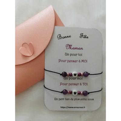 Carte-bracelet Mère/fille 
