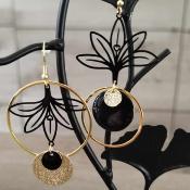 Pendantes dores dpareilles Charlotte