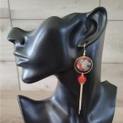 Pendantes dorées dépareillées Liora