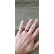 Bague dorée violette Lynda