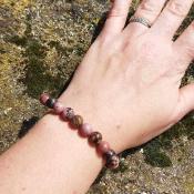 Bracelet "Soin" en Rhodonite
