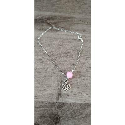 Bracelet de cheville argenté Zéline
