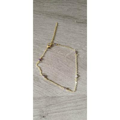 Bracelet de cheville doré Valentine