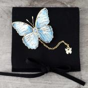 Marque page Papillon bleu