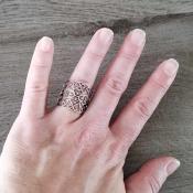 Bague argentée Athénaïs