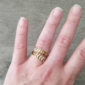 Bague dorée Aya