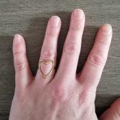 Bague dorée coeur