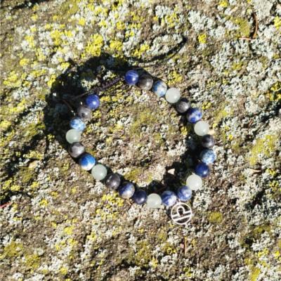 Bracelet cordon lithothérapie "Balance"