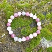 Bracelet "Ménopause" en Pierre de Lune, Kunzite et Lépidolite