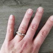 Bague dore verte d'eau Lynda