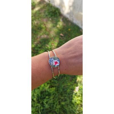 Bracelet manchette argenté Adèle