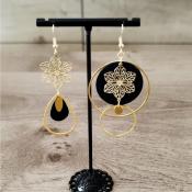 Pendantes dores dpareilles Isaora