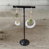 Pendantes dorées dépareillées Ysé